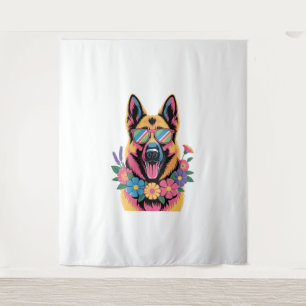 Coquette Strik Yorkshire Terrier Hond Yorkie Moede Wandkleed