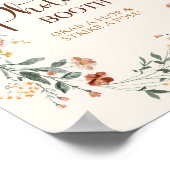 Coquette Strikautumn Wildflower Bruidsfeest Poster (Hoek)
