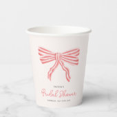 Coquette Strikblush Bruidsdouche Papieren Bekers (Achterkant)