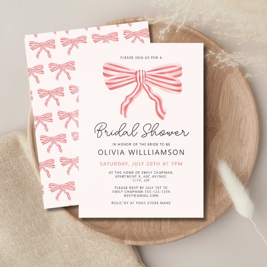 Coquette Strikblush Bruiloftsfeest Kaart