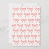 Coquette Strikblush Bruiloftsfeest Kaart (Achterkant)