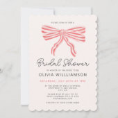 Coquette Strikblush Bruiloftsfeest Kaart (Voorkant)