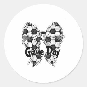Coquette Strikers Voetbal Speldag Voetbal Moeder M Ronde Sticker