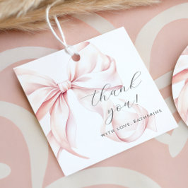 Coquette Strikingroze Baby Shower Bedankjes Labels