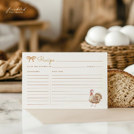 Coquette Strikje Thanksgiving Receptkaart