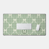 Coquette Strikjes Gingham Monogram Crème Salie Gro Bureaumat (Keyboard & Muis)