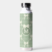 Coquette Strikjes Gingham Monogram Crème Salie Gro Waterfles (Links)