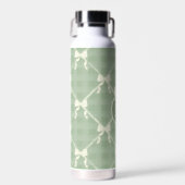 Coquette Strikjes Gingham Monogram Crème Salie Gro Waterfles (Voorkant)