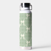 Coquette Strikjes Gingham Monogram Crème Salie Gro Waterfles (Achterkant)