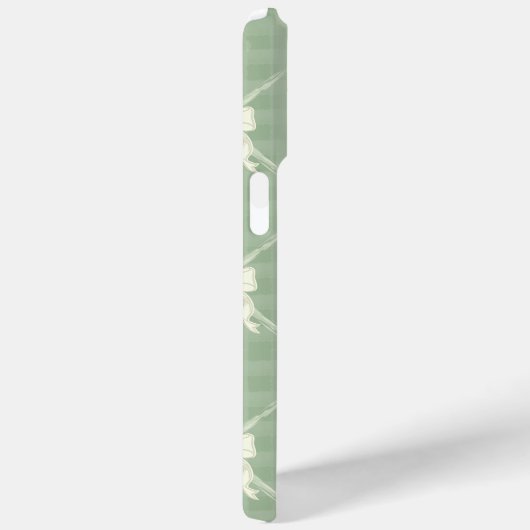 Coquette Strikjes Gingham Patroon Crème Saliegroe Case-Mate iPhone Case (Achterkant / Rechts)