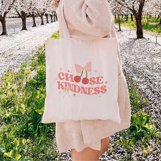 Coquette Strikjes & Kersen 'Kies Vriendelijkheid' Tote Bag