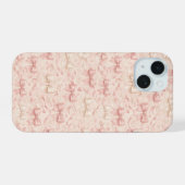 Coquette Strikpatroon iPhone 15 Case (Achterkant horizontaal)