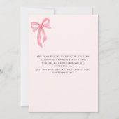 Coquette Strikroze Baby Borrel Kaart (Achterkant)
