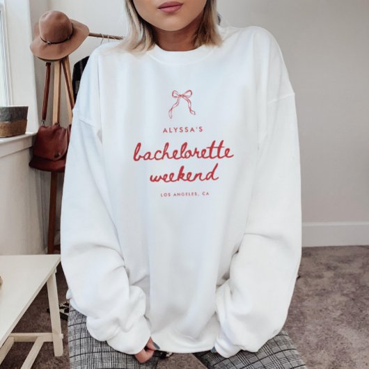 Coquette Strikte Aangepaste Bachelorette Weekend Trui