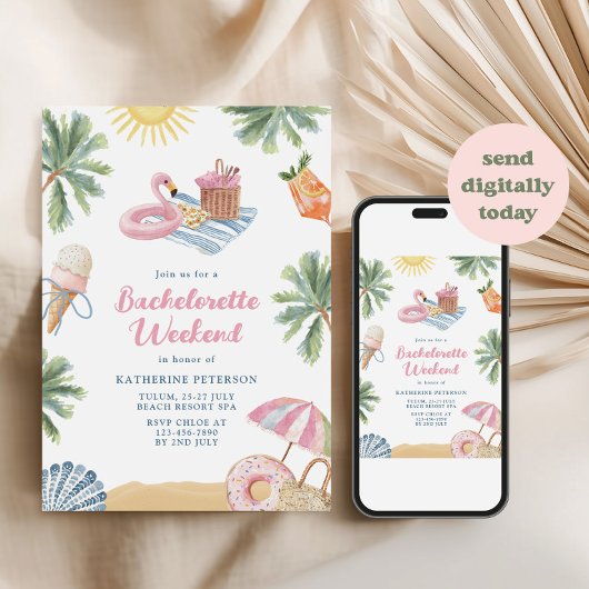 Coquette Summer Bachelorette Party Itinerary Kaart