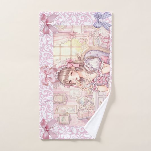 Coquette Tea Time – Pastel Ribbon  Handdoek (Handdoek)