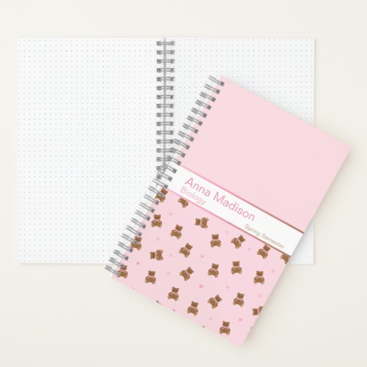 Coquette Teddy Bear Notebook Notitieboek (Binnen)