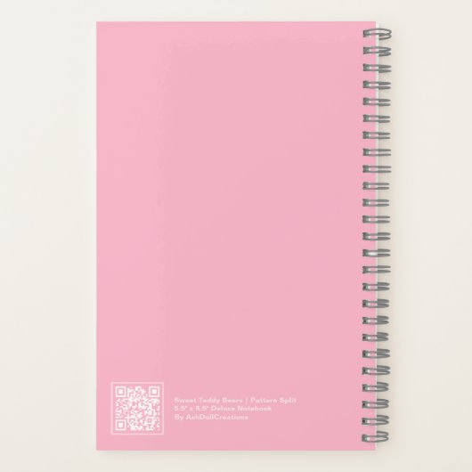 Coquette Teddy Bear Notebook Notitieboek (Achterkant)