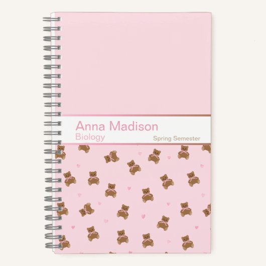 Coquette Teddy Bear Notebook Notitieboek (Voorkant)