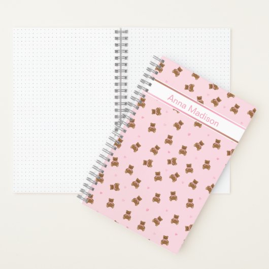Coquette Teddy Bear Notebook Notitieboek (Binnen)