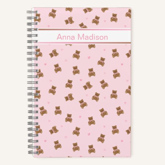 Coquette Teddy Bear Notebook Notitieboek (Voorkant)