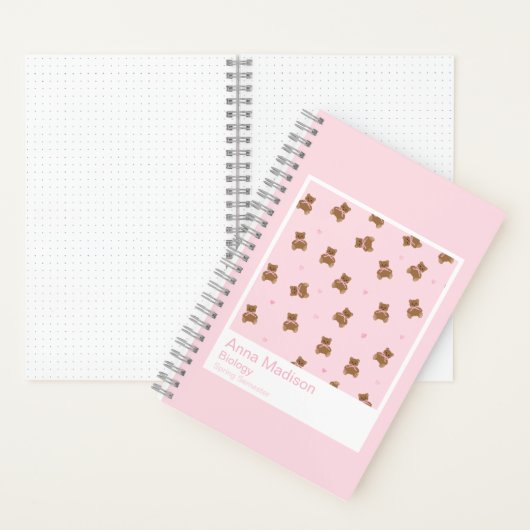Coquette Teddy Bear Notebook Notitieboek (Binnen)