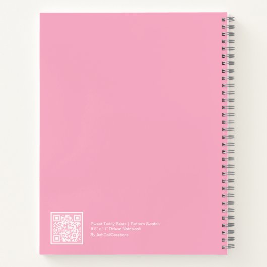 Coquette Teddy Bears Aesthetic Notebook Notitieboek (Achterkant)