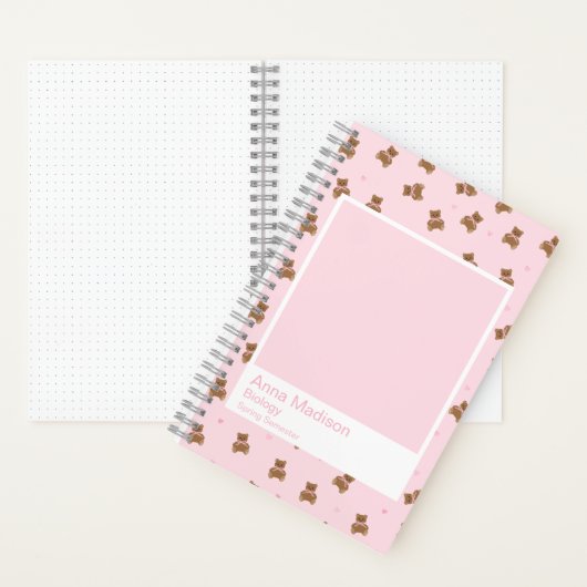 Coquette Teddy Bears Aesthetic Notebook Notitieboek (Binnen)