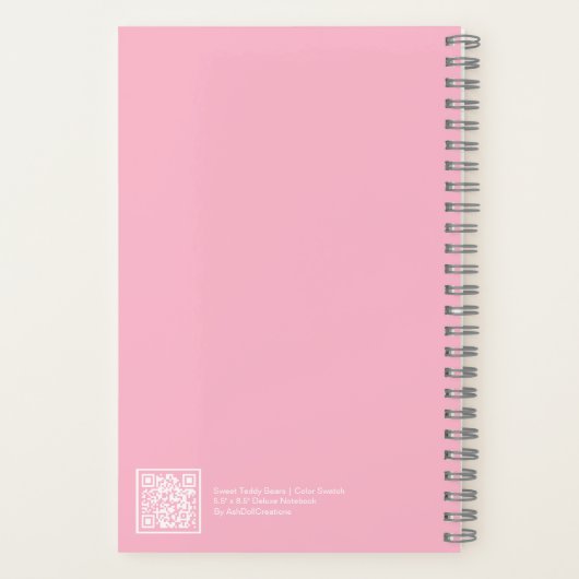 Coquette Teddy Bears Aesthetic Notebook Notitieboek (Achterkant)