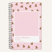 Coquette Teddy Bears Aesthetic Notebook Notitieboek (Voorkant)