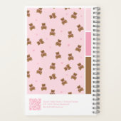 Coquette Teddy Bears Vertical Palette Notebook Notitieboek (Achterkant)