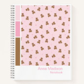 Coquette Teddy Bears Vertical Palette Notebook Notitieboek (Voorkant)