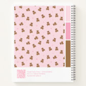 Coquette Teddy Bears Vertical Palette Notebook Notitieboek (Achterkant)