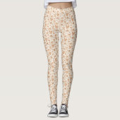 Coquette Terracotta Bogen Hand getrokken patroon Leggings (Voorkant)