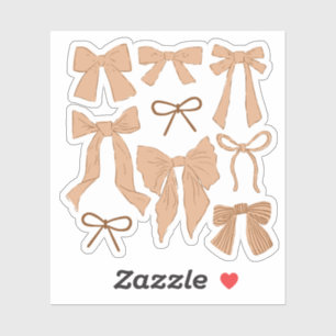 Coquette Terracotta Bows Romantisch Sticker