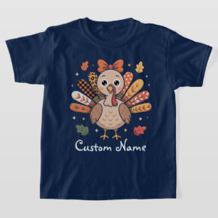 Coquette Thanksgiving Meisjes Op maat gemaakte M T-shirt