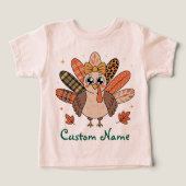 Coquette Thanksgiving Unisex Custom Turkey Bow Fal (Design voorkant)