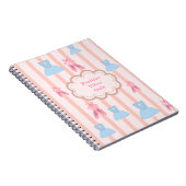 Coquette thema Ballet geïnspireerd gepersonaliseer Notitieboek (Rechterzijde)