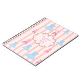 Coquette thema Ballet geïnspireerd gepersonaliseer Notitieboek (Linkerzijde)
