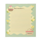 Coquette thema Bloemen & mandje Personaliseren Notitieblok (Voorkant)