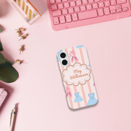 Coquette thema Ik hou van Ballet Gepersonaliseerde iPhone 16 Hoesje