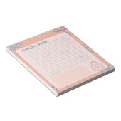 Coquette thema Linten Personaliseren Notitieblok (Schuin)