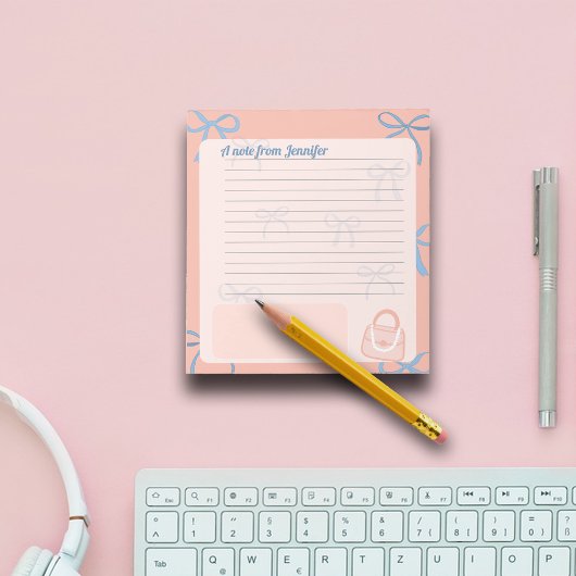 Coquette thema Linten Personaliseren Notitieblok