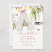 Coquette Tipi Wild One Girl Eerste Verjaardag Kaart (Voorkant)