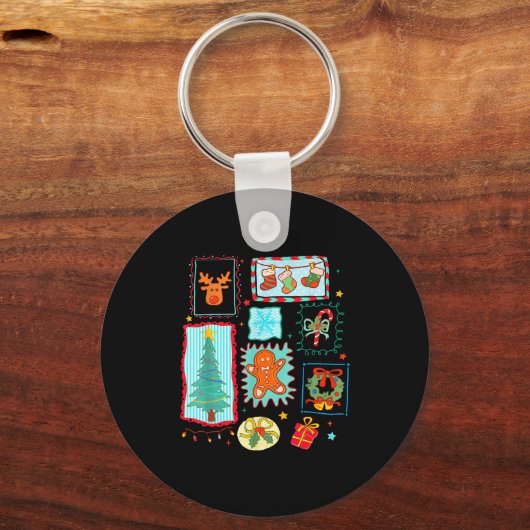 Coquette Tis The Season Christmas Santa Nk Preppy  Sleutelhanger (Voorkant)