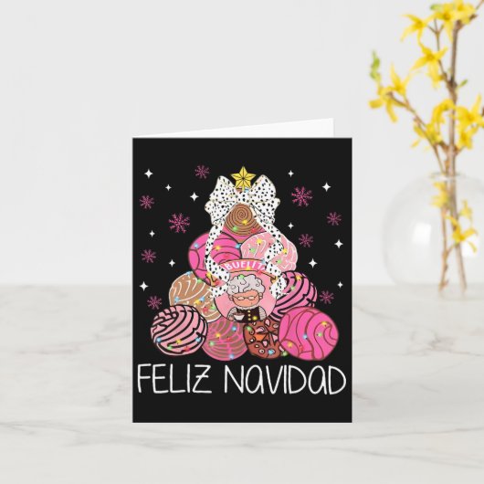 Coquette Tis The Season Mexicaans Pan Dulce Kerst Kaart (Gele Bloem)