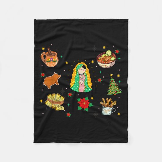 Coquette Tis The Season Mexican Christmas Spanish Fleece Deken (Voorkant)