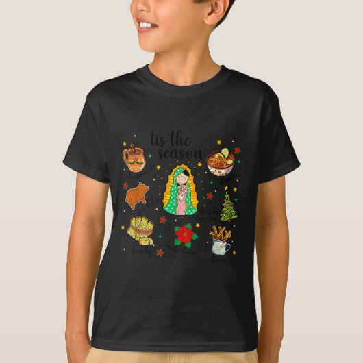 Coquette Tis The Season Mexican Christmas Spanish T-shirt (Voorkant)