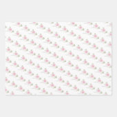 Coquette Toile De Jouy Pink Bow Inpakpapier Vel (Voorkant 2)