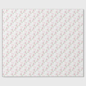 Coquette Toile De Jouy Pink Bow Wrapping Paper Cadeaupapier (Vlak)
